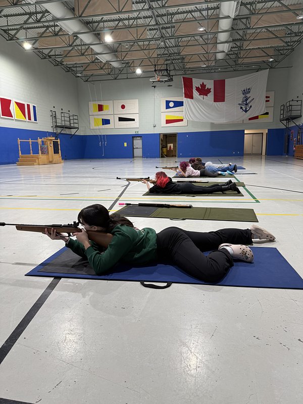 Sea Cadets practising marksmanship at HMCS Cabot, St. John’s